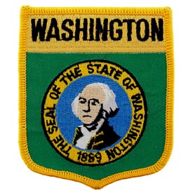 Washington Flag Shield Patch