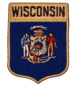 Wisconsin Flag Shield Patch