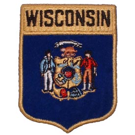 Wisconsin Flag Shield Patch