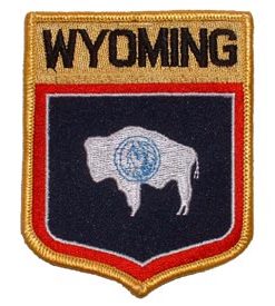 Wyoming Flag Shield Patch