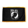 POW-MIA 3'x5' Double Seal Indoor Nylon Flag w/Pole Hem & Fringe 