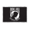 Perma-Nyl 4'x6' Nylon Indoor POW-MIA Flag, US POW/MIA Indoor Nylon 4' x 6' with Pole Hem White, Silver, or Gold Fringe Flag, POW-MIA Indoor Fringed Flag