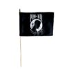 12" x 18" US Military POW Stick Flag - Mounted on 24" Wooden Stick