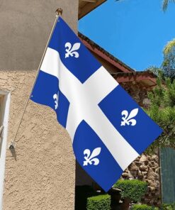 Quebec 2x3ft Poly Flag, Quebec Flag 2x3 ft Polyester Canadian Province