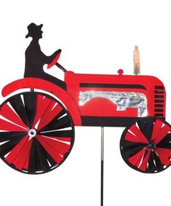 24 inch Red Tractor Wind Wheel