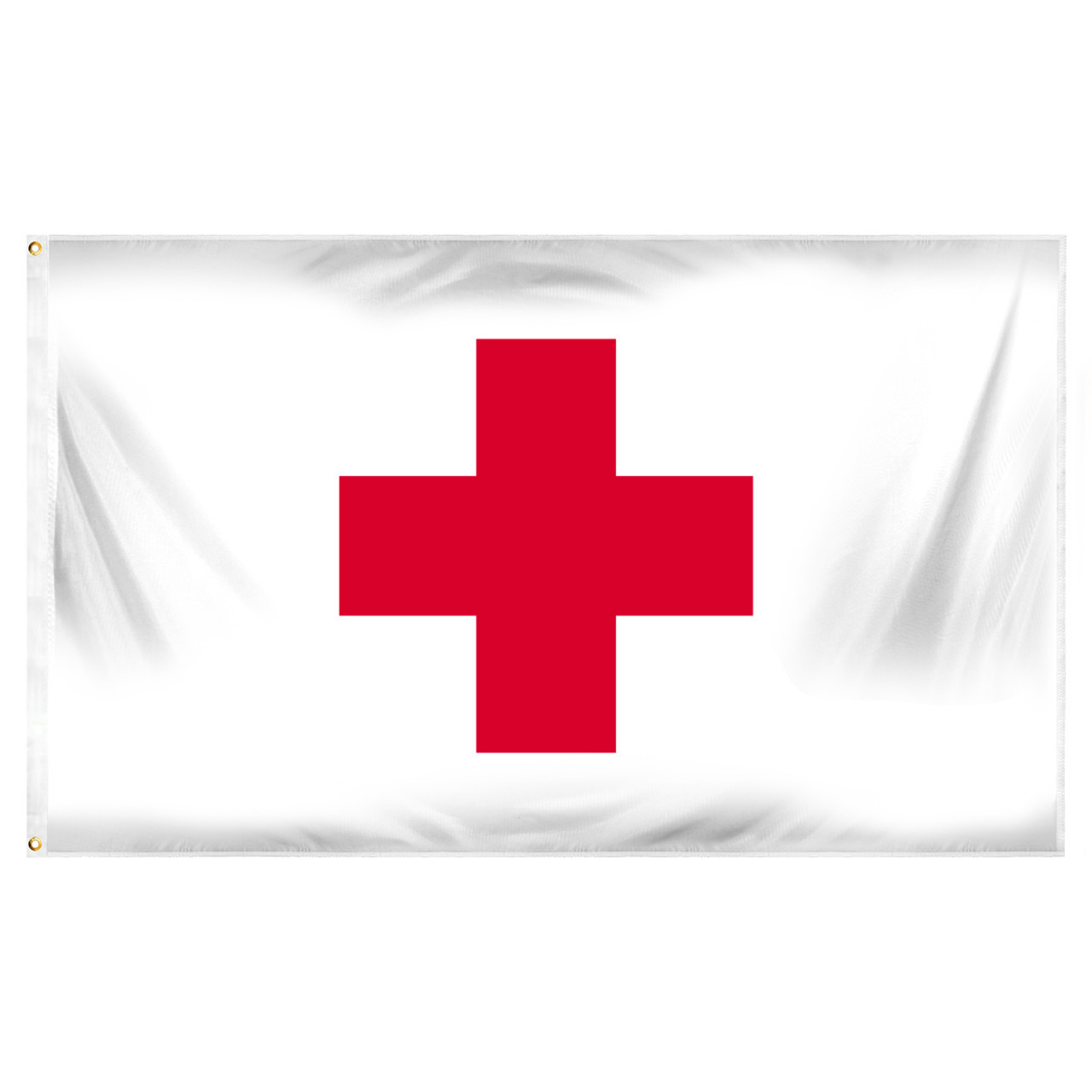 Perma-Nyl 5'x8' Nylon Red Cross Flag