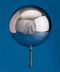 Stainless Steel 8" Mirror Finish Ball Top