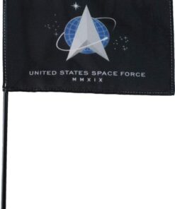 4" x 6" US Military Space Force Stick Flag - Mounted on 12" Plastic Stick
