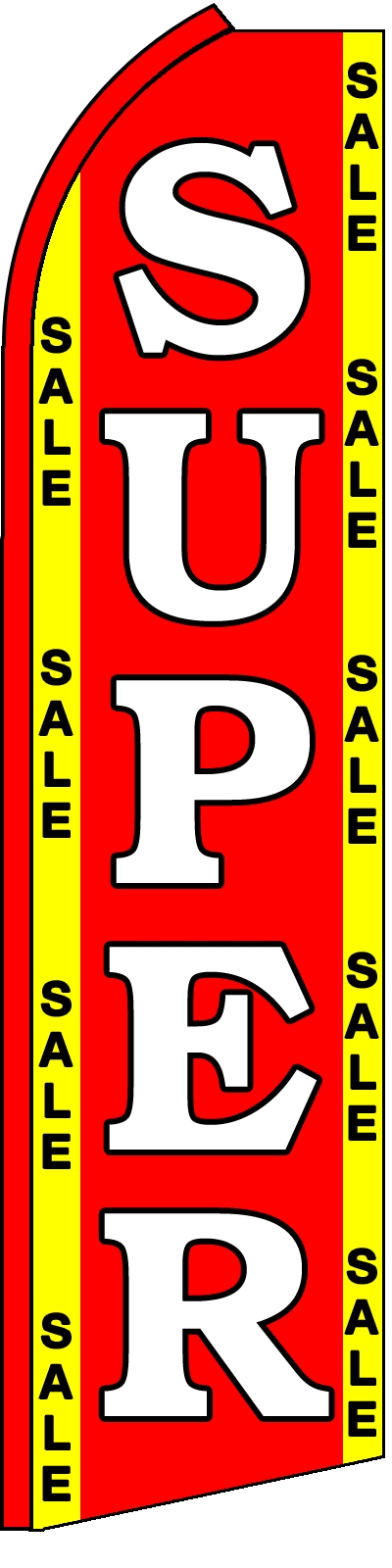 38'' x 138'' Super Sale Swooper Flag