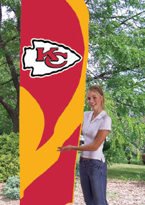 Kansas City Chiefs Tall Team Flag Kit with Pole