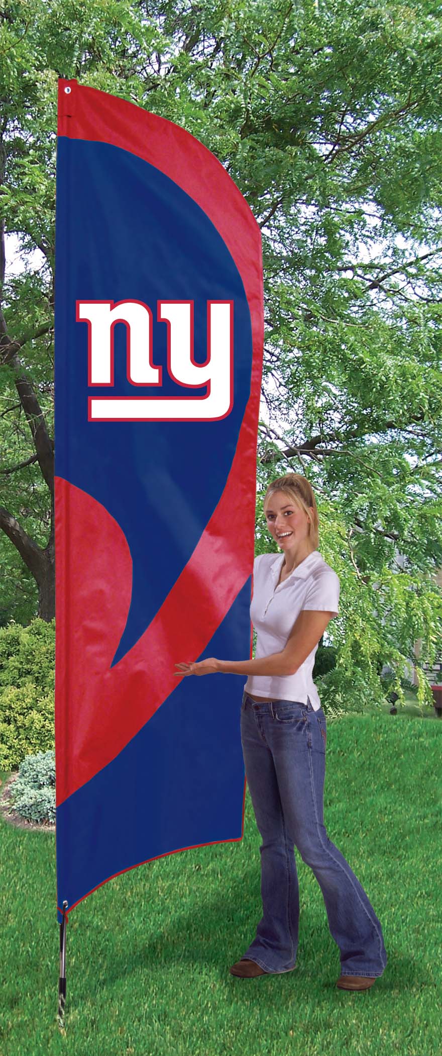 New York Giants Tall Team Flag Kit with Pole