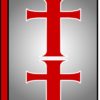 38'' x 138'' Tattoo blk grd red Swooper Flag