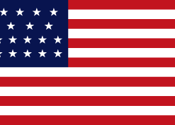 3 x 5 21 Stars Old Glory Nylon Flag