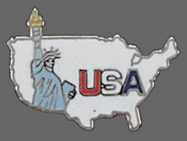 USA Shape Lapel Pin