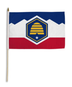 State of Utah 12"x18" Stick Flag was adopted on March 9, 2024