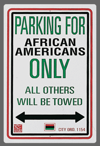 African-American Parking Sign
