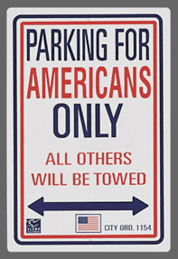 American Parking Sign