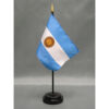 4 in. X 6 in. Argentina Mounted on a 10 in. Black Staff with Gold Spear tip.
