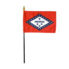 4 in. X 6 in. Arkansas Mounted on a 10 in. Black Staff with Gold Spear tip
