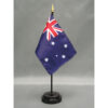 4 in. X 6 in. Australia Mounted on a 10 in. Black Staff with Gold Spear tip.