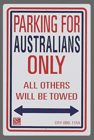 Austrilian Parking Sign