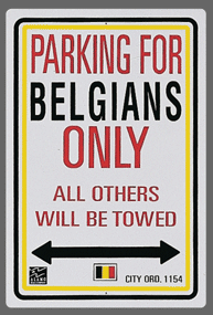 Belgian Parking Sign