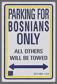 Bosnian Parking Sign