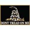 Don't Tread On Me Gadsden Black Emblem on a Belt Buckle