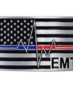 EMT Emergency Medical Technician First Responders 3.2 Inches Belt Buckle, EMT-USA Belt Buckles