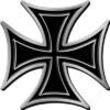 Iron Huge Cross Belt Buckle Biker or Trucker