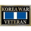 United States Korea War Veteran Military Ribbon Belt Buckle.