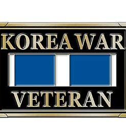 United States Korea War Veteran Military Ribbon Belt Buckle.