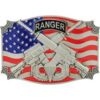 U.S. Army Ranger Tab With Jump Wings and Crossed Rifles Emblem Belt Buckle