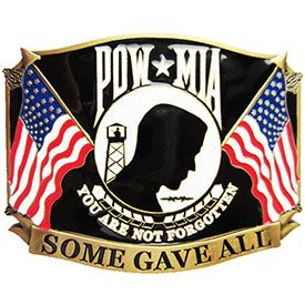POW-MIA All Gave Some, Some Still Give U.S. Flags Belt Buckle