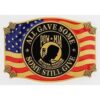 POW-MIA All Gave Some, Some Still Give U.S. Flag emblem Belt Buckle