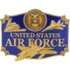 United States Air Force Belt Buckle Enamel Blue, USAF Belt Buckles Blue