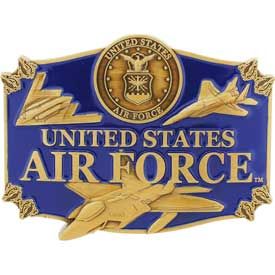 United States Air Force Belt Buckle Enamel Blue, USAF Belt Buckles Blue
