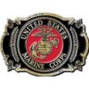 United States Marine Corps Classic Buckle 3.2 INCHES on a Belt Buckle,