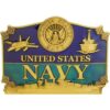 United States Navy Action Emblem Belt Buckle