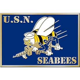 Navy SEABEES American Heroes Belt Buckle Enamel