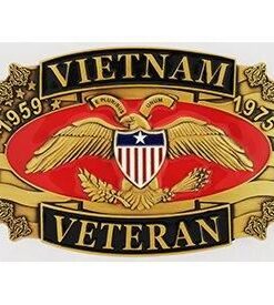 United States Vietnam Veteran 1959-1975 Enamel 3.2 INCHES Belt Buckle