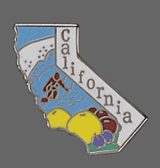 California Shape Lapel Pin