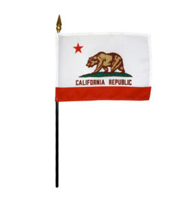 California 4"x6" Miniature Stick Flag