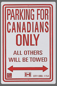 Canadian Parking Sign