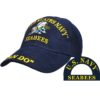 US Navy Seabees Baseball Cap Blue Military Hat with Logo Emblem for Men Women Vets