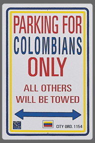 Colombian Parking Sign
