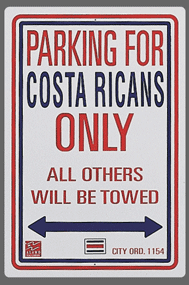 Costa-Rica Parking Sign