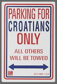 Croatian Parking Sign