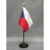 4 in. X 6 in. Czech Republic Mounted on a 10 in. Black Staff with Gold Spear tip.