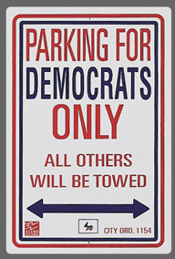 Democrat Parking Sign